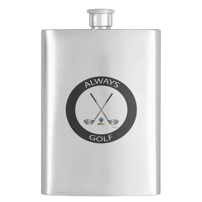Petaca Logotipo de golf Feliz Día del Padre, Guay Flask (Anverso)