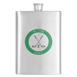 Petaca Logotipo de golf Feliz Día del Padre, Guay Flask
