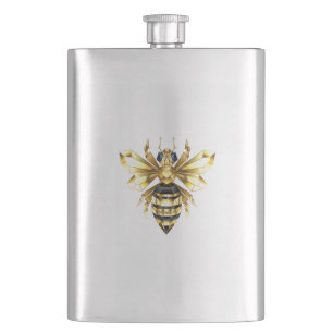 Petaca Logotipo de Relieve metalizado dorado falso poligo