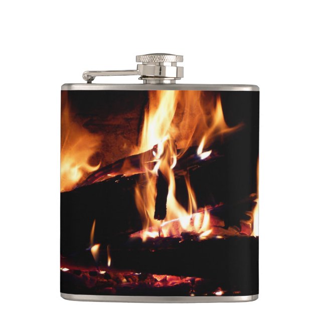 Petaca Logs in the Fireplace Warm Fire Photography (Anverso)