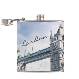 Petaca London Tower Bridge Travel Watercolor