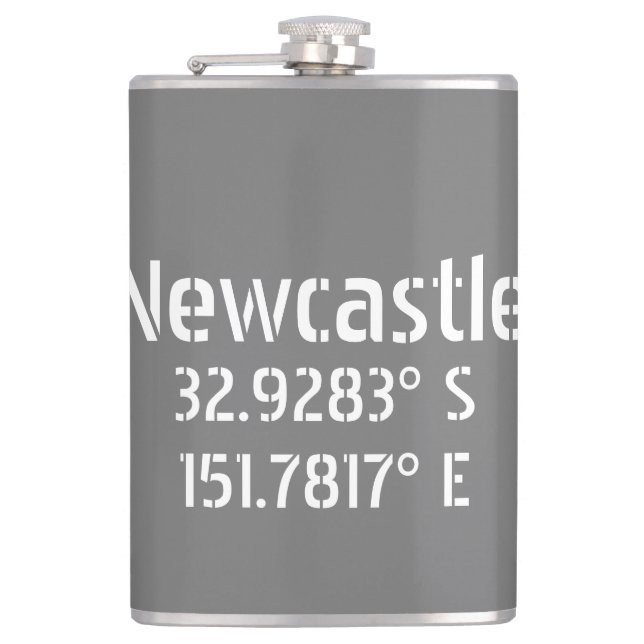 Petaca Longitud de Newcastle NSW Latitude (Anverso)