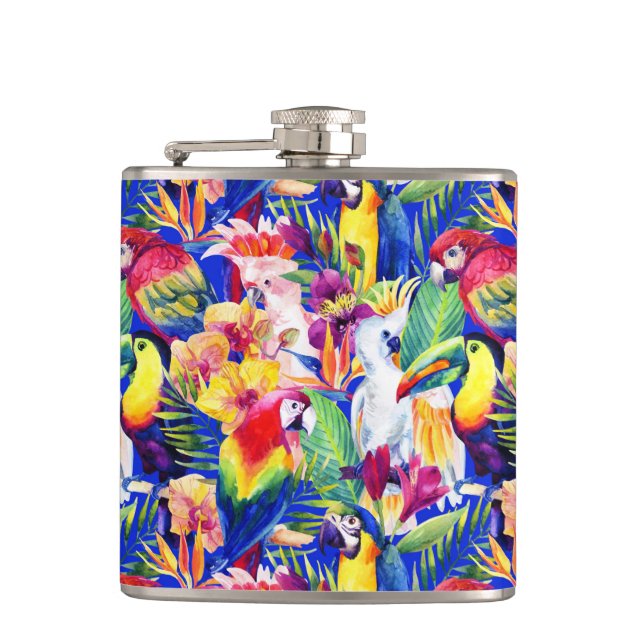 Petaca Loros de la acuarela (Anverso)