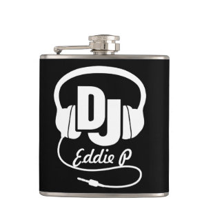 Petaca Los auriculares de DJ añaden su frasco conocido d