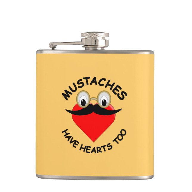 Petaca Los bigotes también tienen corazón (Anverso)