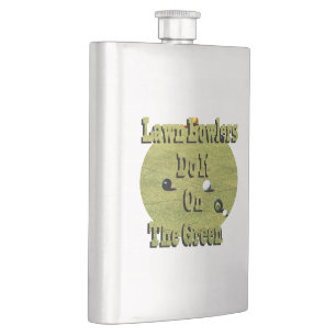 Petaca Los Bowlers De Césped Lo Hacen En La Carne Verde D