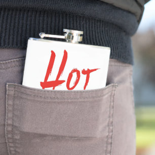 Petaca Los bruscos de texto rojo intenso y agudo de Slipp