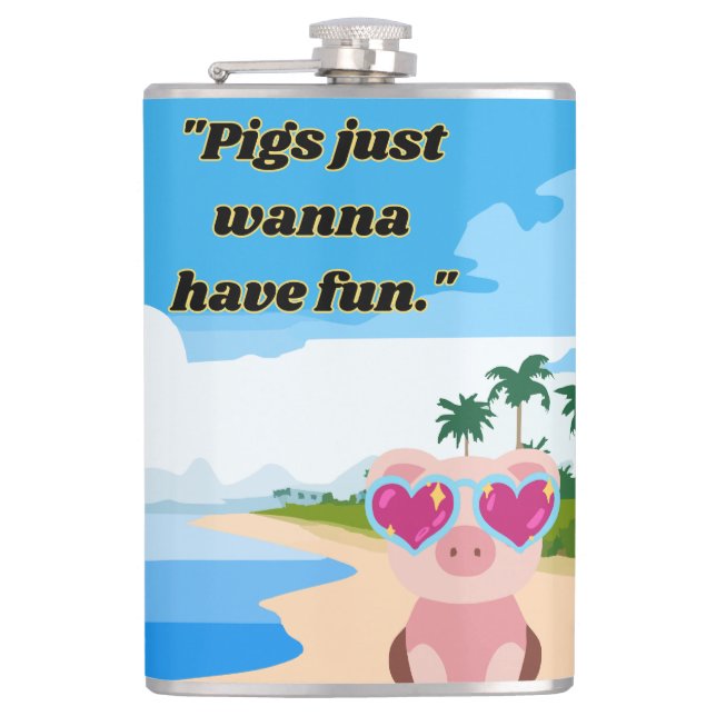 Petaca los cerdos quieren divertirse (Anverso)