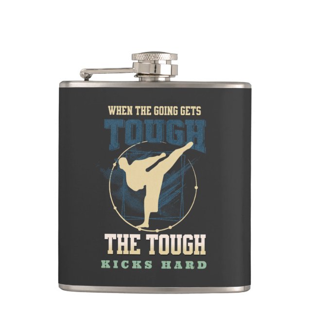 Petaca Los duros patadas luchan contra el deporte diverti (Anverso)