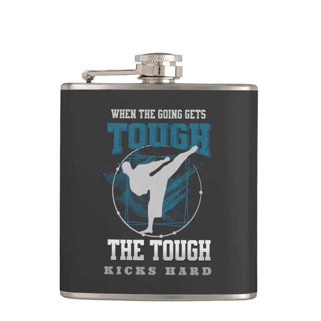 Petaca Los duros patadas luchan contra el deporte diverti (Anverso)