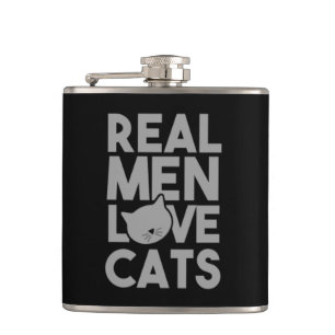 Petaca Los hombres de verdad aman los gatos