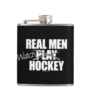Petaca Los hombres de verdad ven hockey