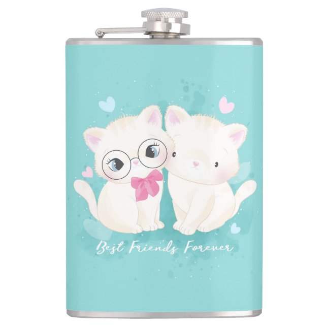 Petaca Los mejores amigos para los gatos (Anverso)