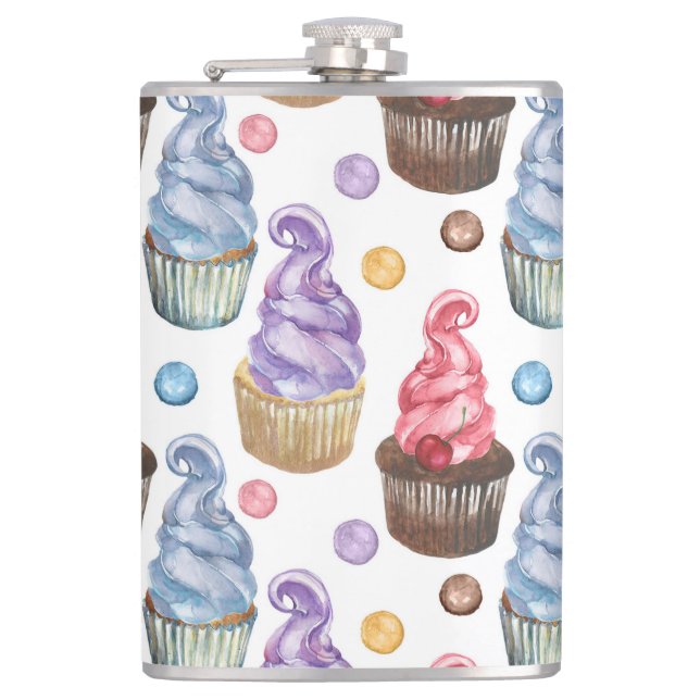 Petaca Los pastelitos acuarela son coloridos (Anverso)