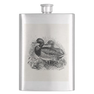 Petaca Los patos salvajes del pato silvestre del vintage