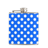 Los puntos de polka blanco sobre el azul real