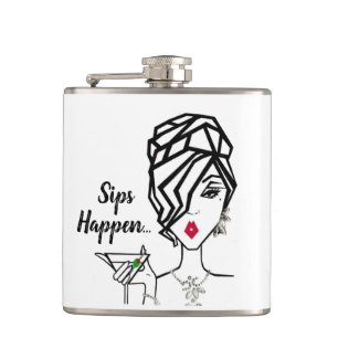 Petaca "Los Sips Ocurren..." DIVA Flask