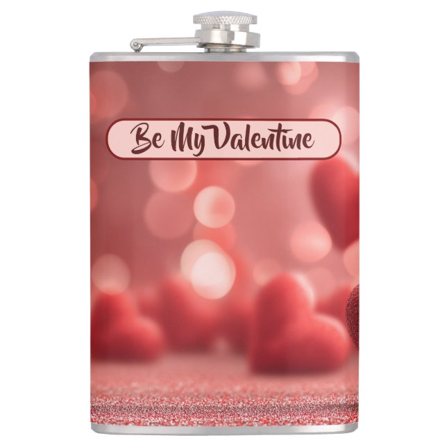 Petaca Love-Filled Be My Valentine Vinyl Wrapped Flask (Anverso)