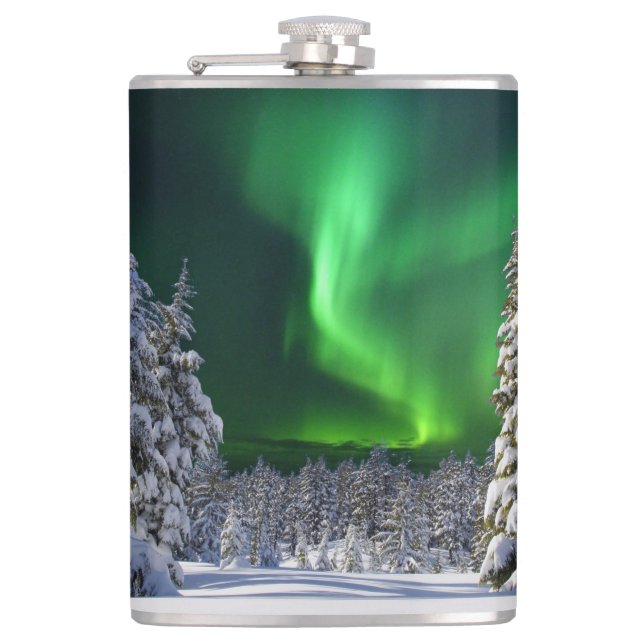 Petaca Luces boreales durante el invierno (Anverso)