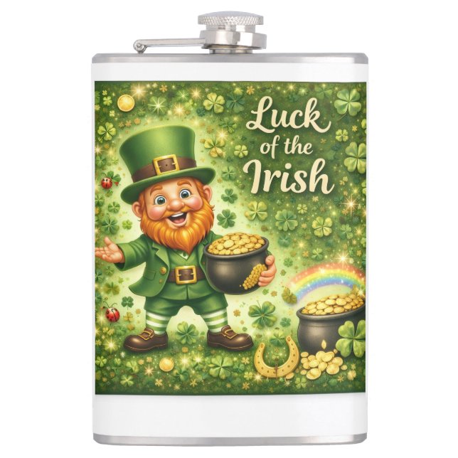 Petaca Luck of the Irish Metal Flask (Anverso)
