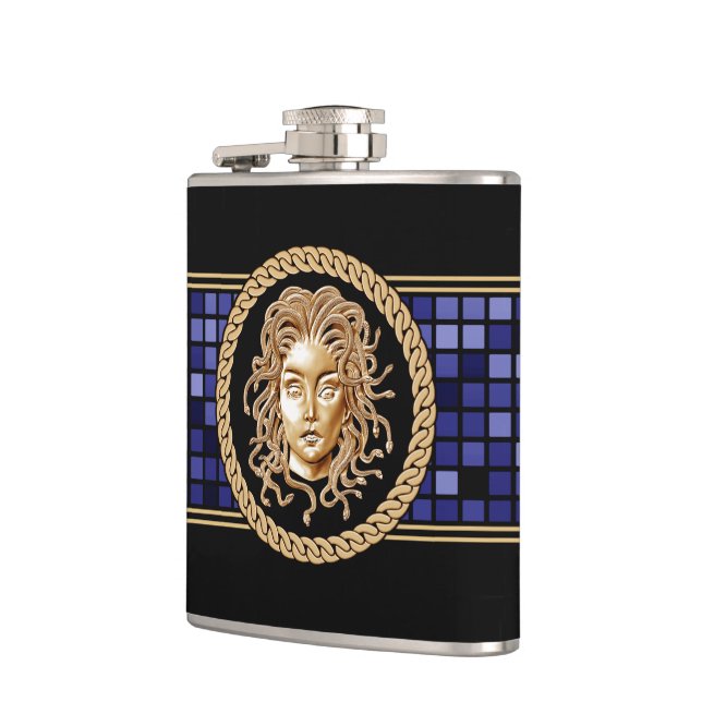 Petaca Lujo Medusa Silver Flask (Izquierda)
