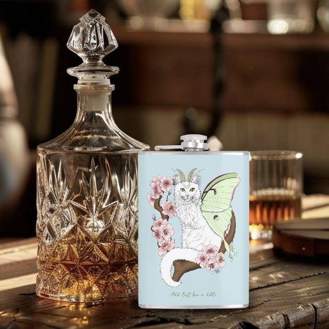 Petaca Luna Luna Verde Gato Blanco (Subido por el creador)