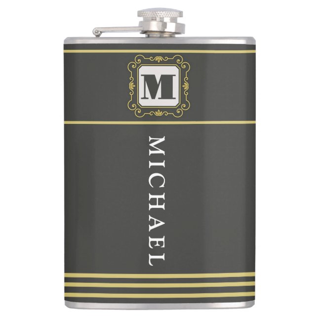 Petaca Luxury minimal Modern monogram (Anverso)