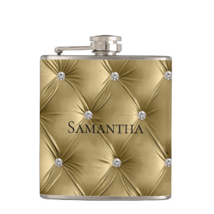 Petaca Luxury Soft Gold Faux Velvet Dama de Honor
