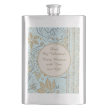 Luxury, Valentine's Day,Gold Soft Blue Flowers Art