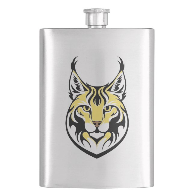 Petaca Lynx, gato salvaje (Anverso)