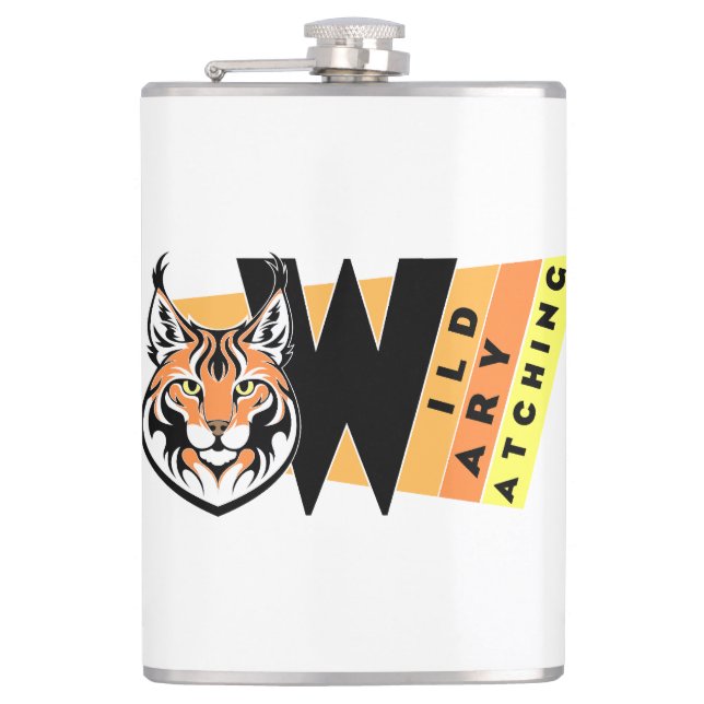 Petaca Lynx - Salvaje. Cuidado. Mirando (Anverso)