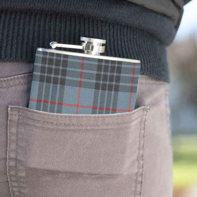 Petaca MacKay Blue Tartan Plaid Scottish Pattern (In Situ)
