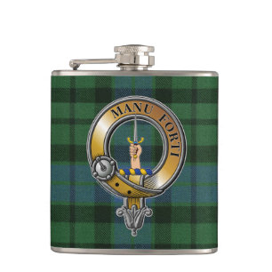 Petaca MacKay Tartan & Badge