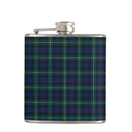 Petaca Mackenzie Clan Tartán Marina Blue and Green Plaid