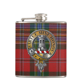 Petaca MacLean Tartan & Badge