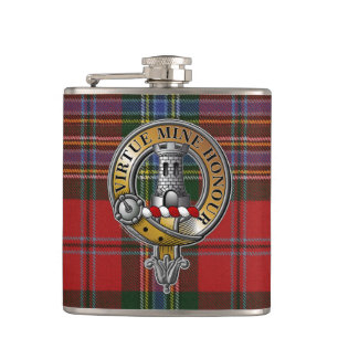 Petaca MacLean Tartan & Badge