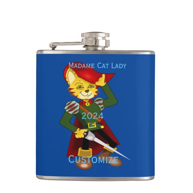 Petaca Madame Cat Lady 2024 para el presidente Thunder_Co (Anverso)