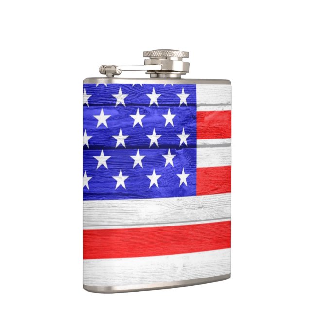 Petaca Madera de Bandera Americana (Derecha)