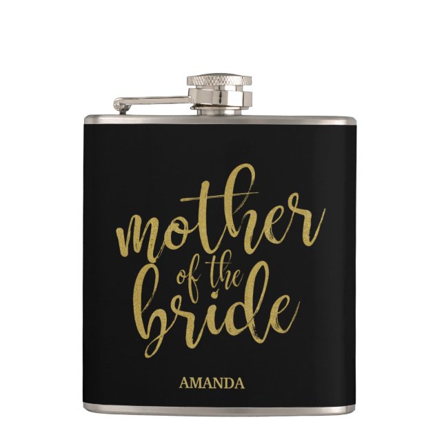 Petaca Madre de la novia Purpurina de oro (Anverso)