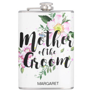 Petaca Madre del Novio Floral Acuarela Boda