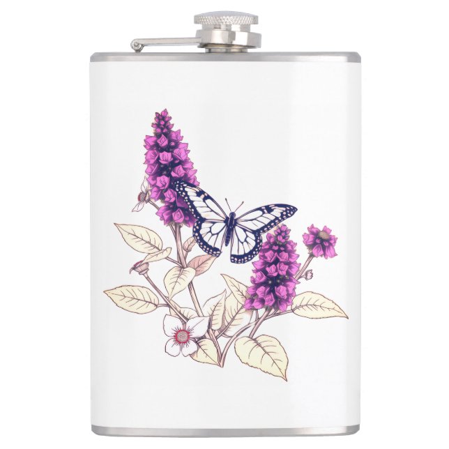 Petaca Magenta Butterfly Bush (Anverso)