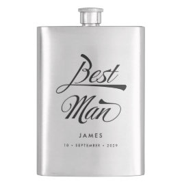 Petaca Magnífica Tipografía Retro Mejor Hombre Groomsmen