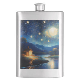 Petaca Majestic Cottage Under Moon Flask