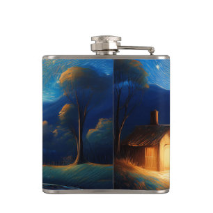 Petaca Majestic Cottage Under Moon Flask