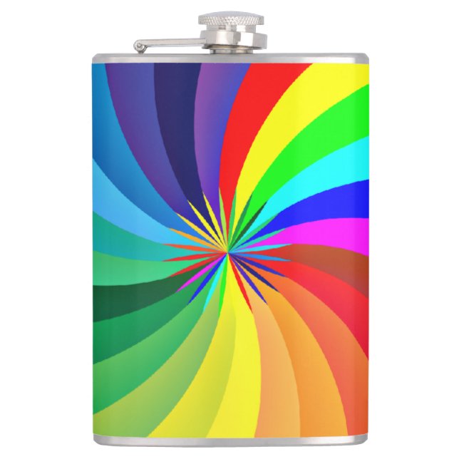 Petaca Mandala-46556 de color arcoiris (Anverso)