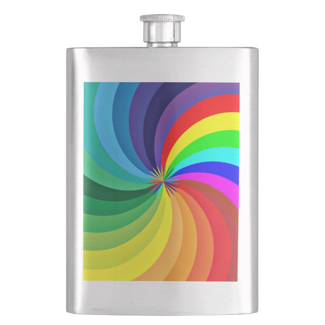 Petaca Mandala-46556 de color arcoiris (Anverso)