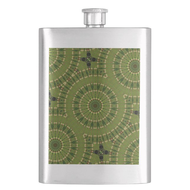 Petaca Mandala de la rueda verde / Grünes Rad Mandala (Anverso)