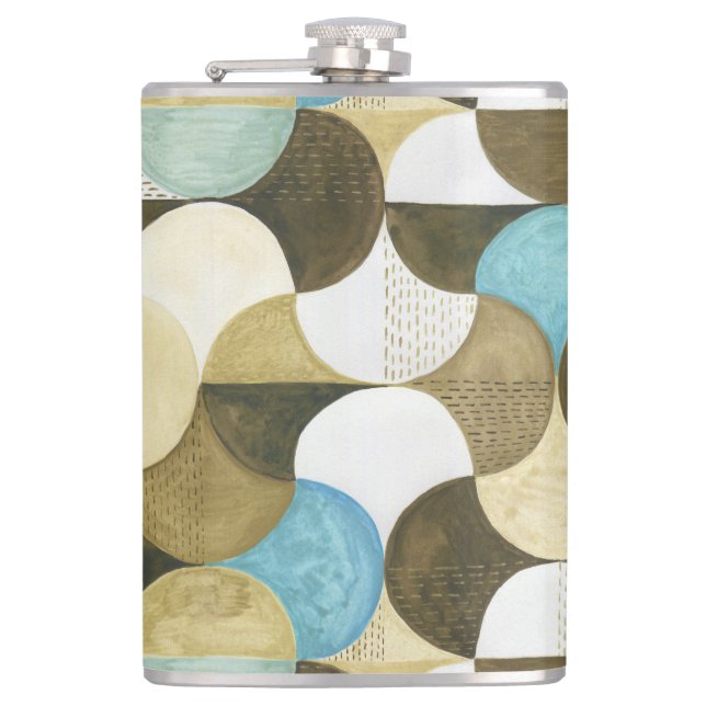 Petaca Mano de acuarela abstracta dibujada (Anverso)