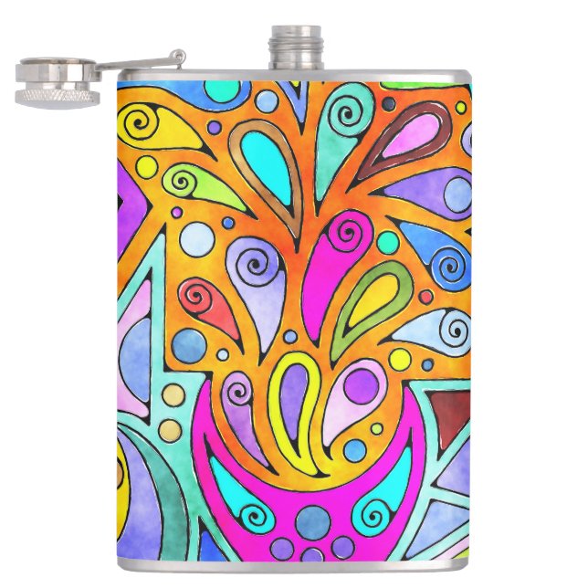 Petaca Mano dibujada por EDDArt - Blah Blah 1 (Abierto)