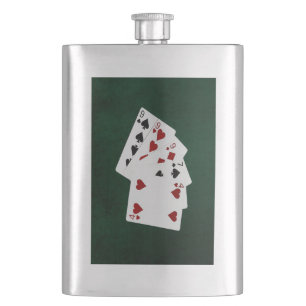 Petaca Manos De Póquer - Tres De Un Tipo - Nueve